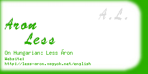 aron less business card